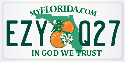 FL license plate EZYQ27