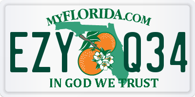 FL license plate EZYQ34