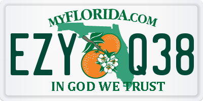 FL license plate EZYQ38