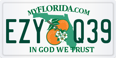 FL license plate EZYQ39