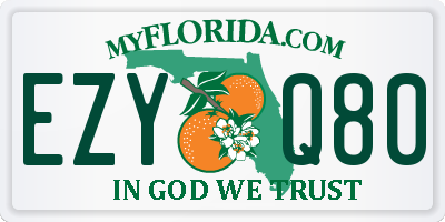 FL license plate EZYQ80