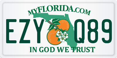 FL license plate EZYQ89