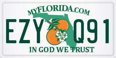 FL license plate EZYQ91