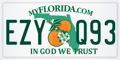 FL license plate EZYQ93