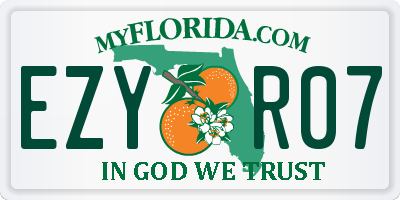 FL license plate EZYR07