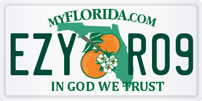 FL license plate EZYR09