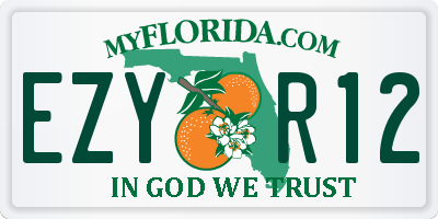 FL license plate EZYR12