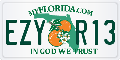 FL license plate EZYR13