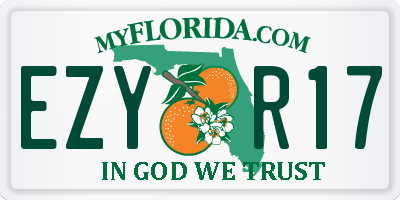 FL license plate EZYR17