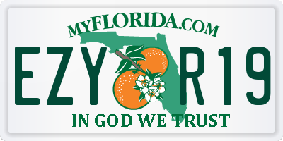 FL license plate EZYR19