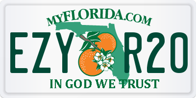 FL license plate EZYR20