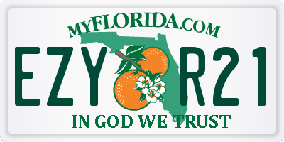 FL license plate EZYR21