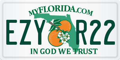 FL license plate EZYR22