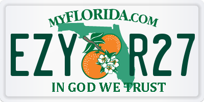 FL license plate EZYR27