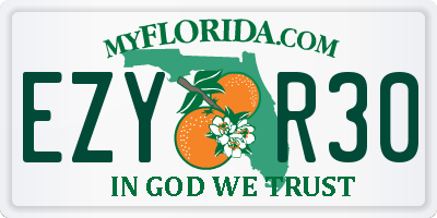 FL license plate EZYR30