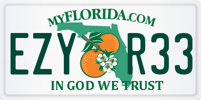 FL license plate EZYR33