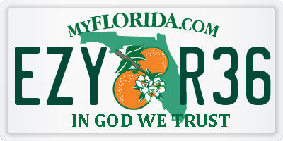 FL license plate EZYR36