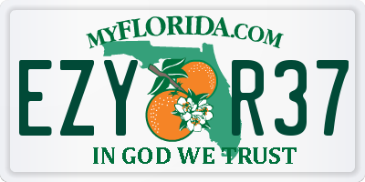 FL license plate EZYR37