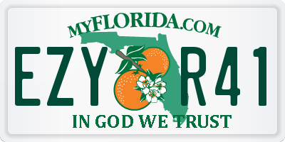 FL license plate EZYR41