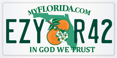 FL license plate EZYR42