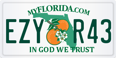 FL license plate EZYR43