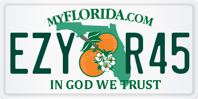 FL license plate EZYR45