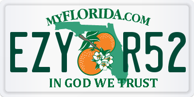 FL license plate EZYR52