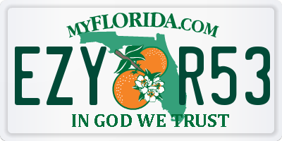 FL license plate EZYR53