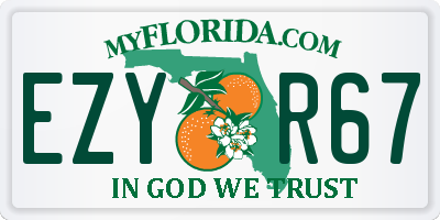 FL license plate EZYR67