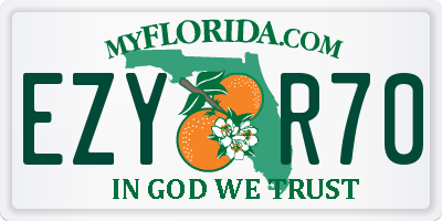 FL license plate EZYR70