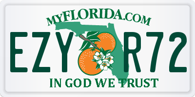 FL license plate EZYR72