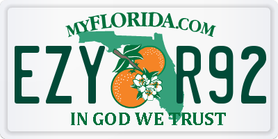 FL license plate EZYR92