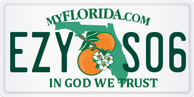 FL license plate EZYS06