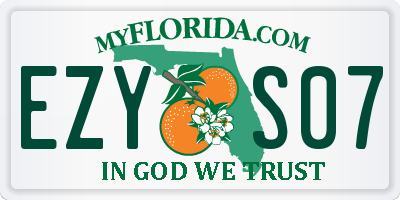 FL license plate EZYS07