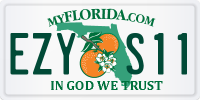 FL license plate EZYS11