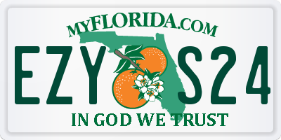 FL license plate EZYS24