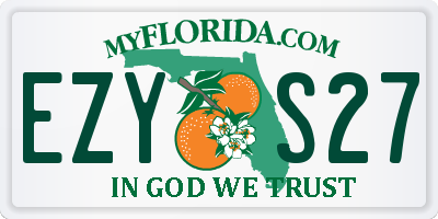 FL license plate EZYS27