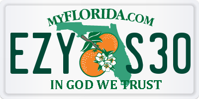 FL license plate EZYS30