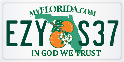 FL license plate EZYS37