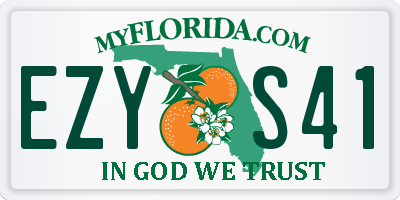 FL license plate EZYS41