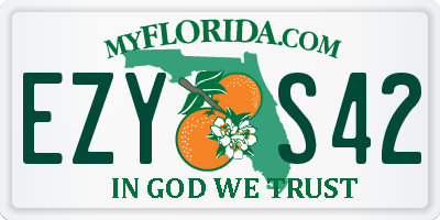 FL license plate EZYS42