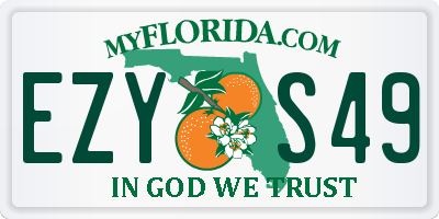 FL license plate EZYS49