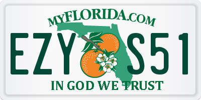 FL license plate EZYS51