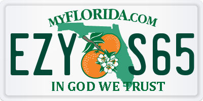 FL license plate EZYS65