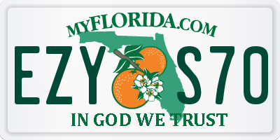 FL license plate EZYS70