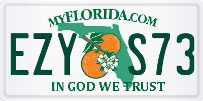 FL license plate EZYS73