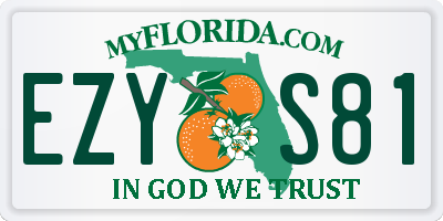 FL license plate EZYS81