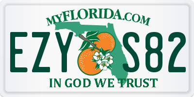 FL license plate EZYS82