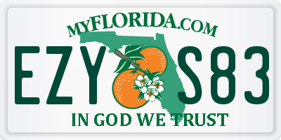 FL license plate EZYS83