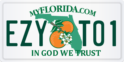 FL license plate EZYT01